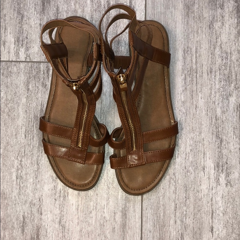 Brown gladiator sandals